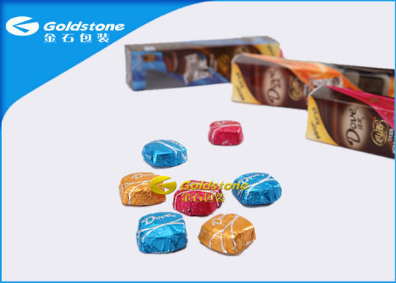 多彩な印刷はチョコレートを包むためのチョコレート ホイルのラッパーによって着色されたホイルを個人化しました